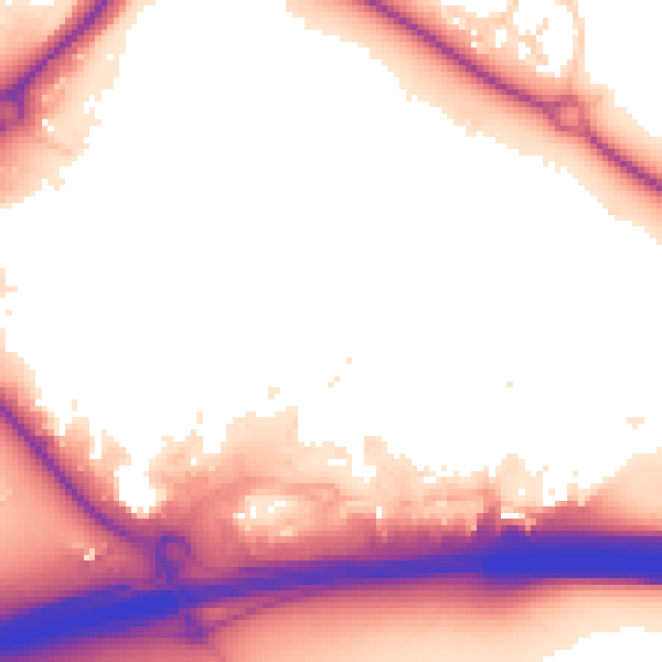 Daytime road noise heatmap for IP3 9RR