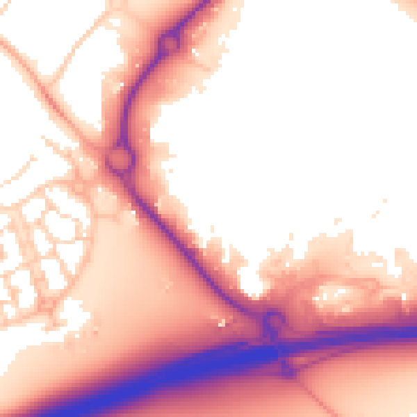 Daytime road noise heatmap for IP3 9RT