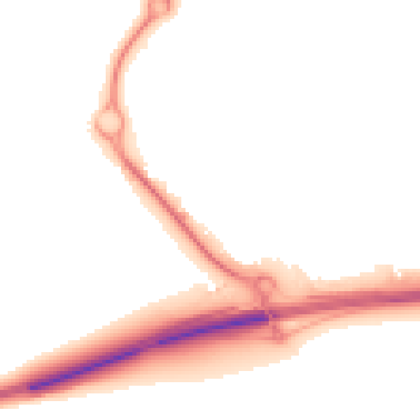 Night-time road noise heatmap for IP3 9RU