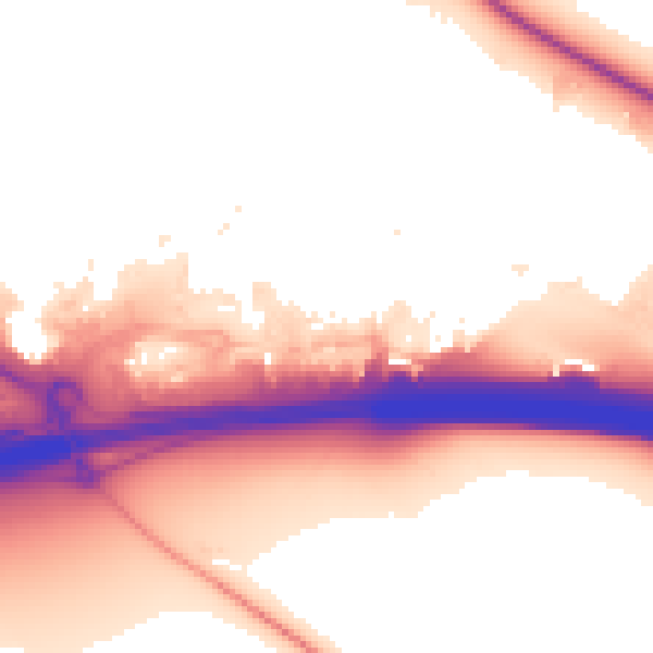 Daytime road noise heatmap for IP3 9SJ