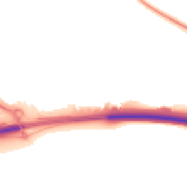 Night-time road noise heatmap for IP3 9SJ