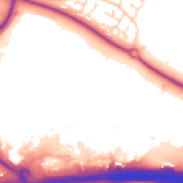 Daytime road noise heatmap for IP3 9SL