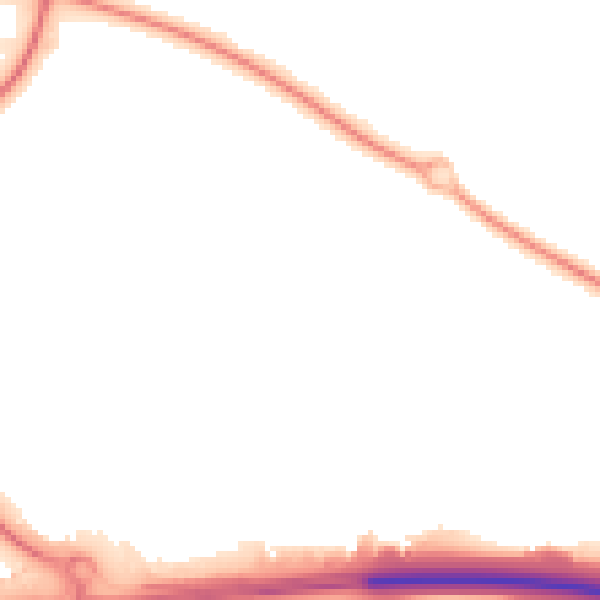 Night-time road noise heatmap for IP3 9SL