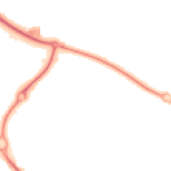 Night-time road noise heatmap for IP3 9SX