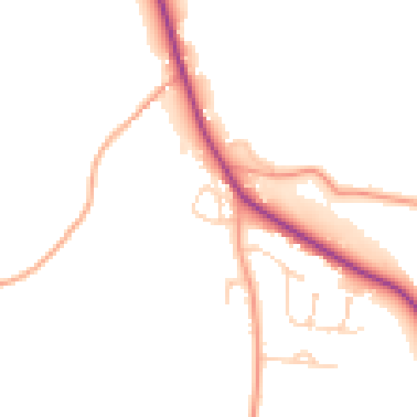 Daytime road noise heatmap for IP30 0BF