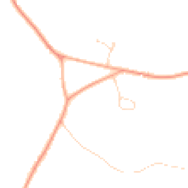 Daytime road noise heatmap for IP30 0HQ