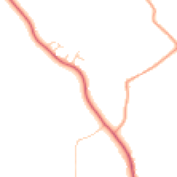 Daytime road noise heatmap for IP30 0JA