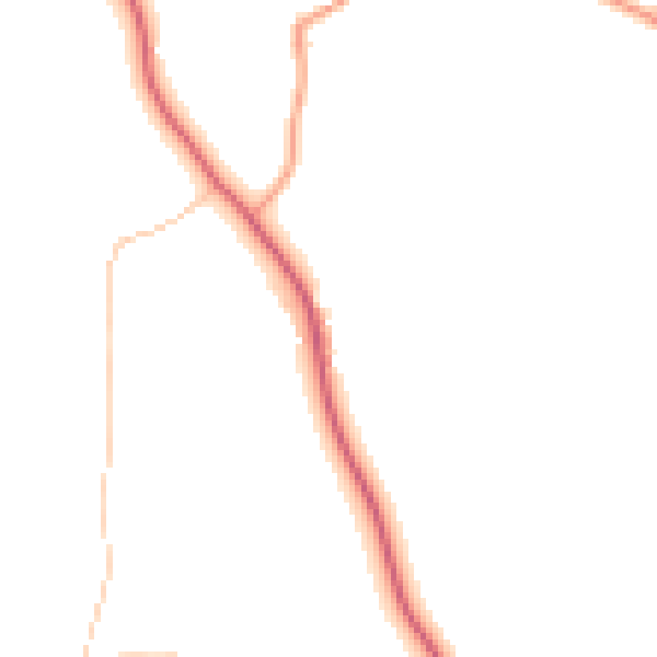 Daytime road noise heatmap for IP30 0JB