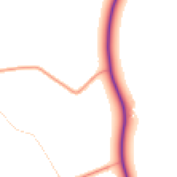 Daytime road noise heatmap for IP30 0JP