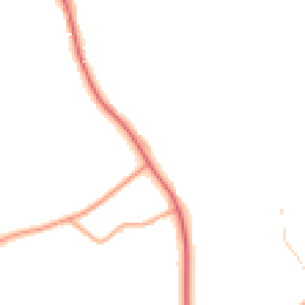 Daytime road noise heatmap for IP30 0LB