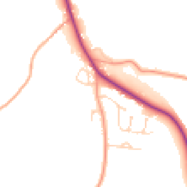Daytime road noise heatmap for IP30 0TL