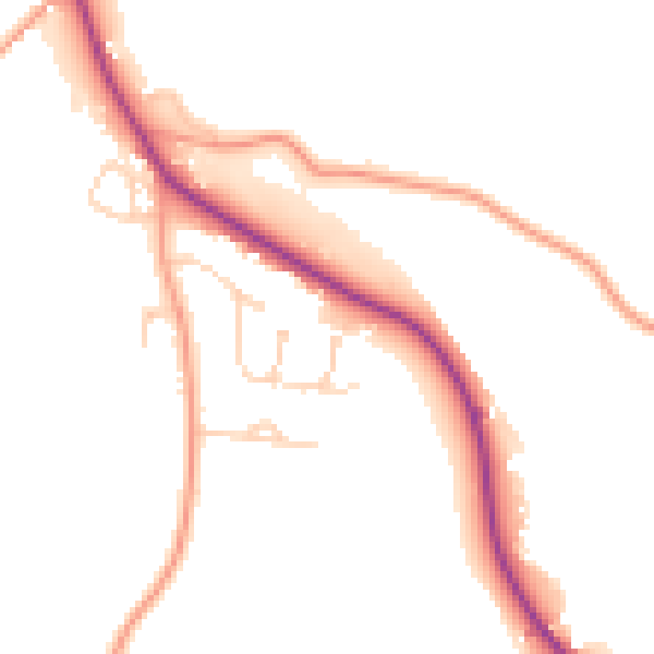 Daytime road noise heatmap for IP30 0TP
