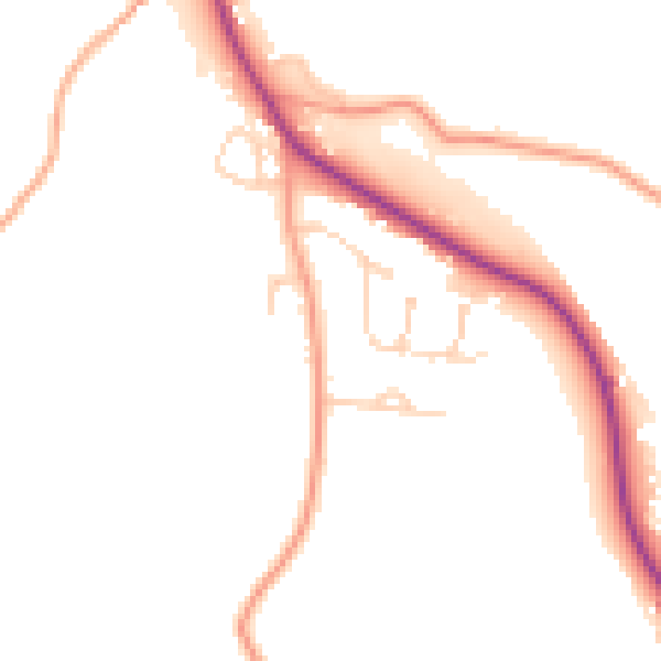 Daytime road noise heatmap for IP30 0TT