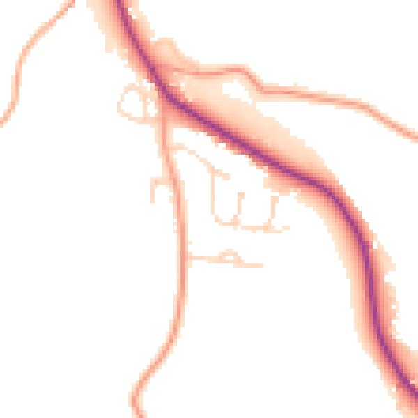 Daytime road noise heatmap for IP30 0TW