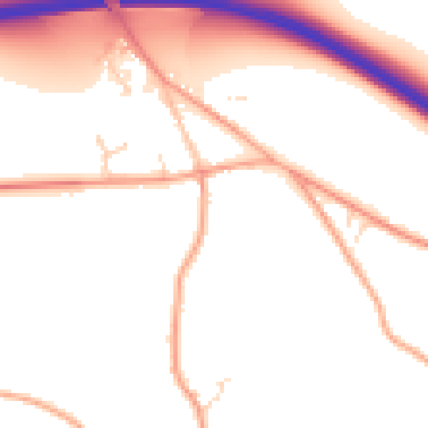 Daytime road noise heatmap for IP30 9AA