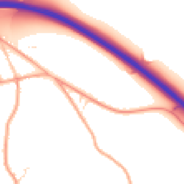 Daytime road noise heatmap for IP30 9AG