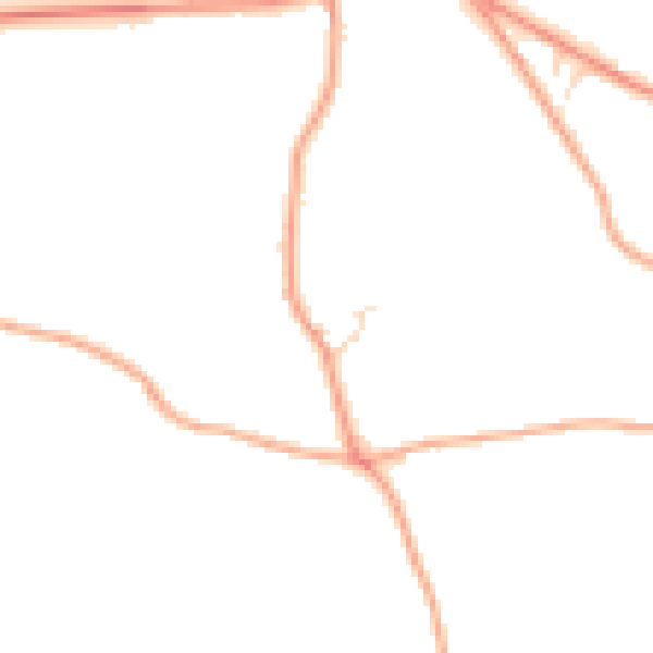 Daytime road noise heatmap for IP30 9AL