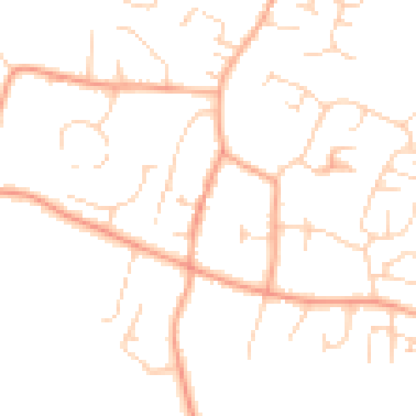 Daytime road noise heatmap for IP30 9BT