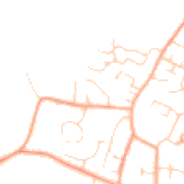 Daytime road noise heatmap for IP30 9BW