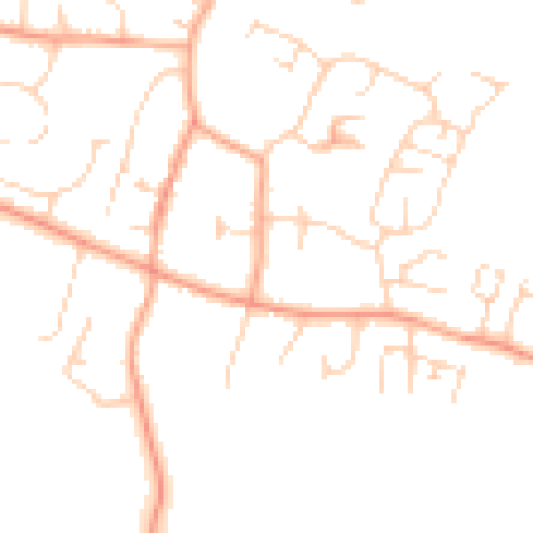Daytime road noise heatmap for IP30 9DB