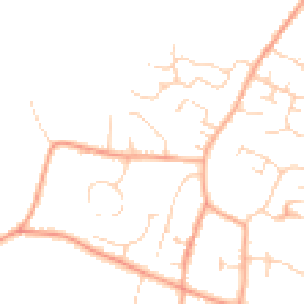 Daytime road noise heatmap for IP30 9EG