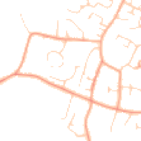 Daytime road noise heatmap for IP30 9ET