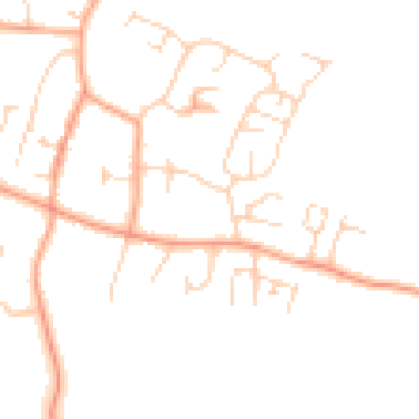 Daytime road noise heatmap for IP30 9FG