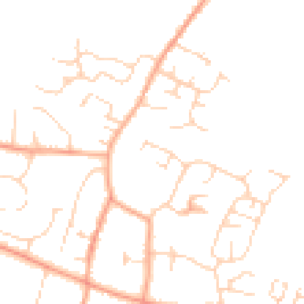 Daytime road noise heatmap for IP30 9GF