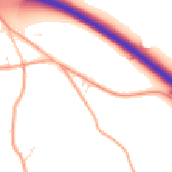 Daytime road noise heatmap for IP30 9HS