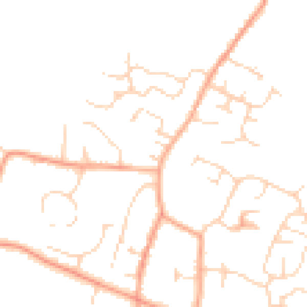 Daytime road noise heatmap for IP30 9HU
