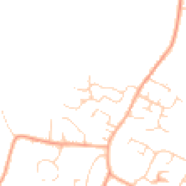 Daytime road noise heatmap for IP30 9NS