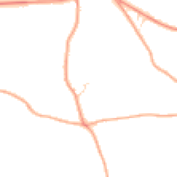 Daytime road noise heatmap for IP30 9UZ