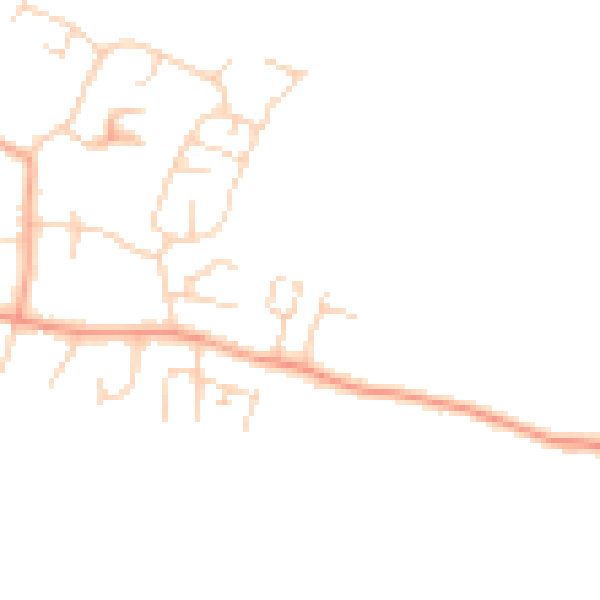 Daytime road noise heatmap for IP30 9YG