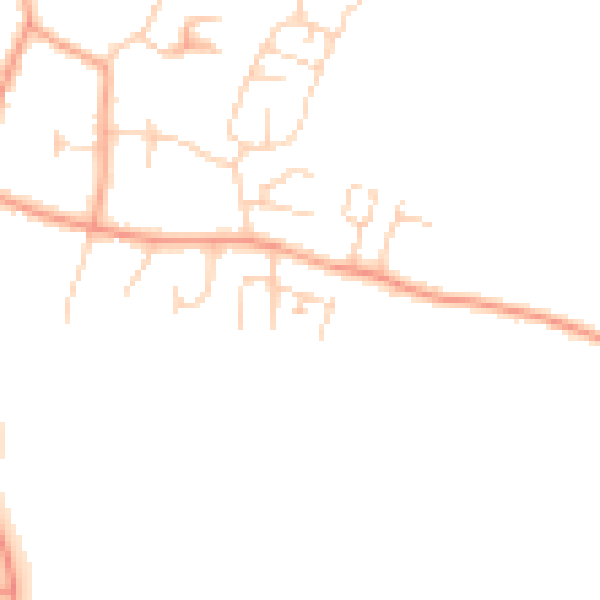 Daytime road noise heatmap for IP30 9YP