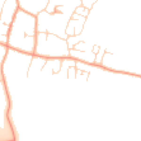 Daytime road noise heatmap for IP30 9YR