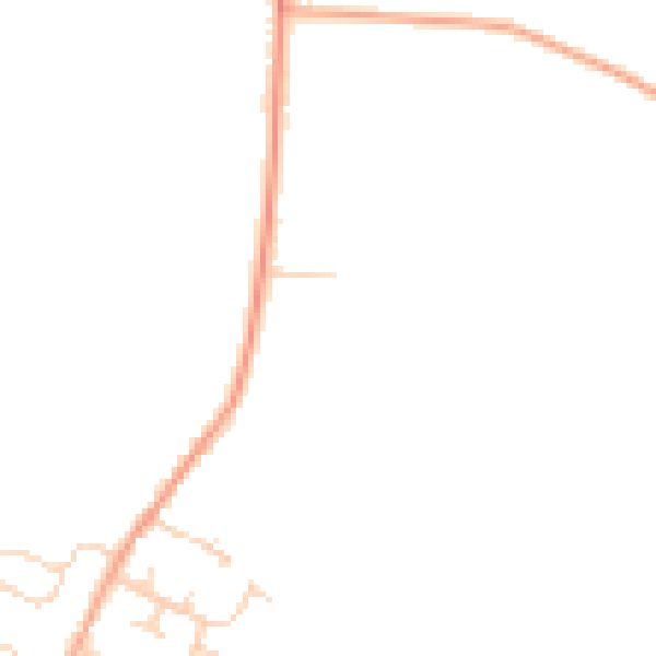 Daytime road noise heatmap for IP30 9YT