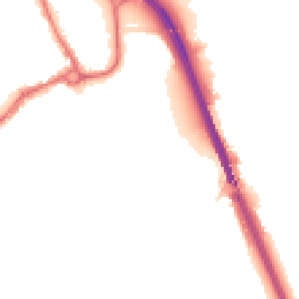 Night-time road noise heatmap for IP33 1AF