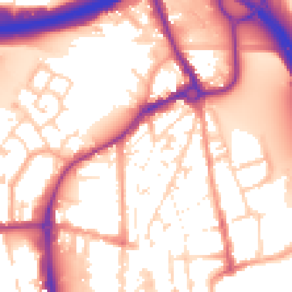 Daytime road noise heatmap for IP33 1AL