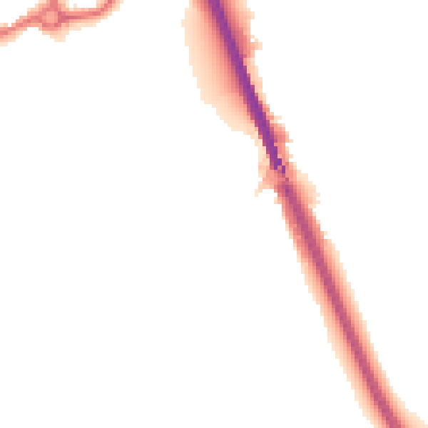 Night-time road noise heatmap for IP33 1AP