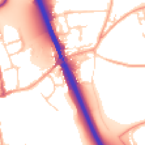 Daytime road noise heatmap for IP33 1AR