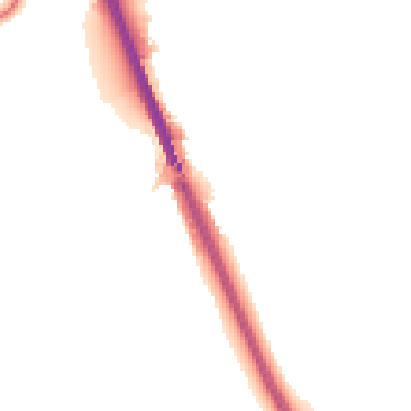 Night-time road noise heatmap for IP33 1AR
