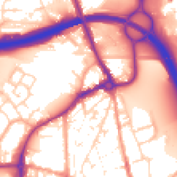 Daytime road noise heatmap for IP33 1AS