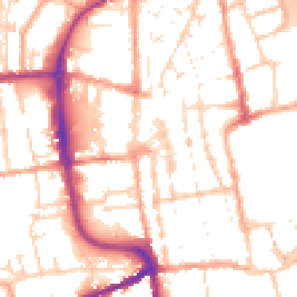 Daytime road noise heatmap for IP33 1BE