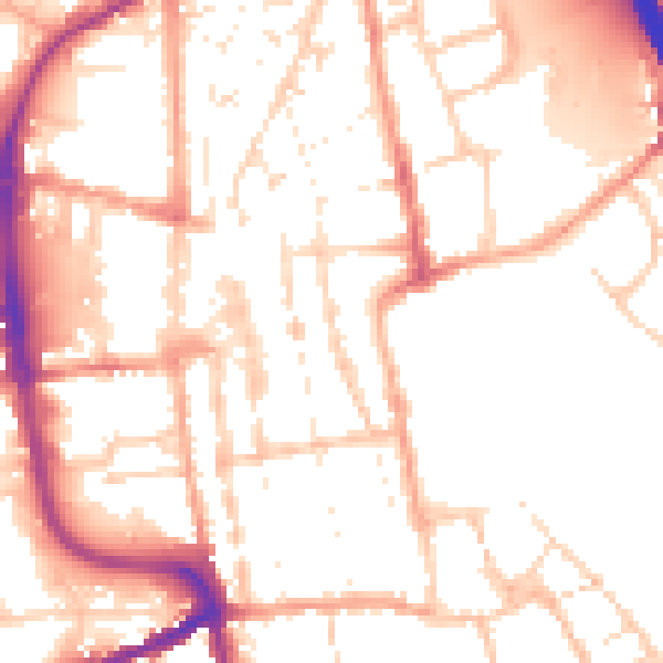 Daytime road noise heatmap for IP33 1EG