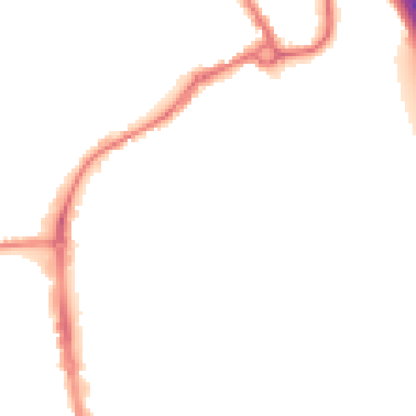 Night-time road noise heatmap for IP33 1EH