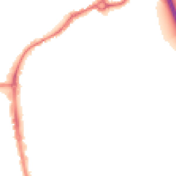 Night-time road noise heatmap for IP33 1EQ