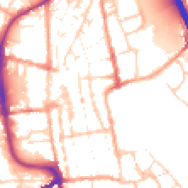 Daytime road noise heatmap for IP33 1ET