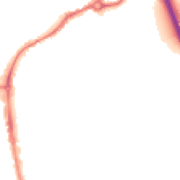 Night-time road noise heatmap for IP33 1EZ