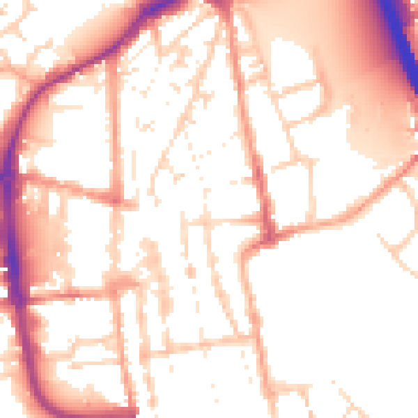 Daytime road noise heatmap for IP33 1FA