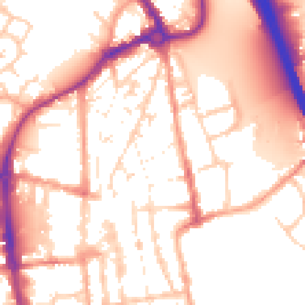 Daytime road noise heatmap for IP33 1HA